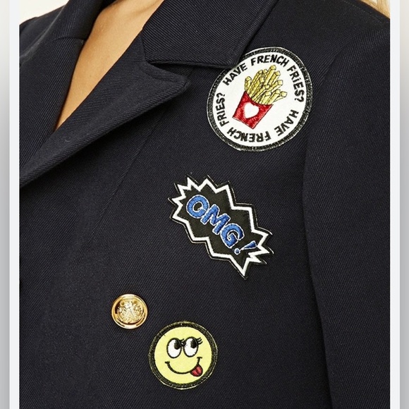 Military style coat with patches, Size S - Picture 6 of 11